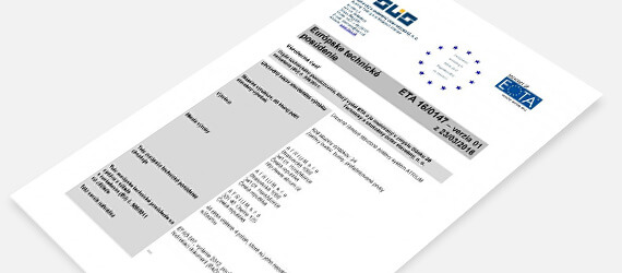 Europäische Zertifikate für Konstruktionen ATRIUM